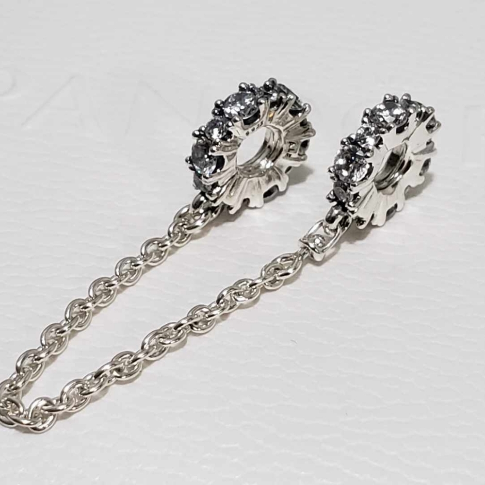 🛡Authentic Pandora ⭐️RETIRED⭐️ SPARKLE SAFETY CHAIN
